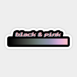 Black and Pink Sticker